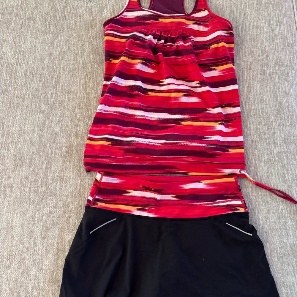 Athleta 2-piece Air Brush Grenadine swim top & Skort